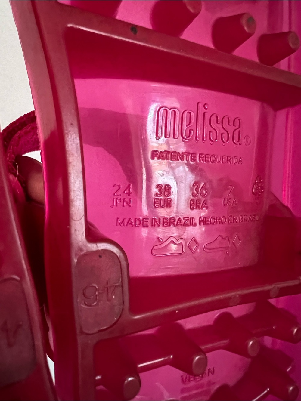 Melissa Papete Jelly Sandals Pink US 7 EU 38 - Picture 13 of 13